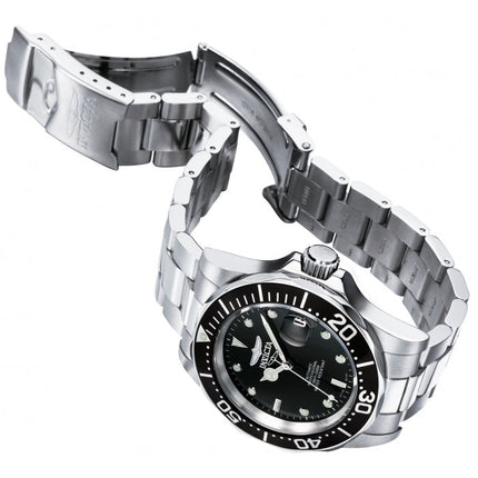 INVICTA Men's 40mm Pro Diver Automatic Silver / Black 200m Watch