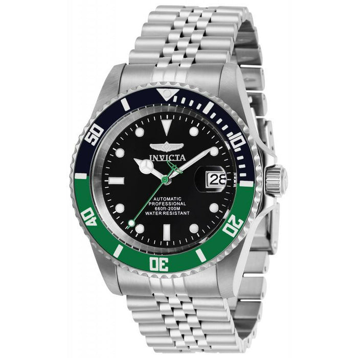 INVICTA Men's 42mm Jubilee Automatic Pro Diver Silver/Black/Green Watch