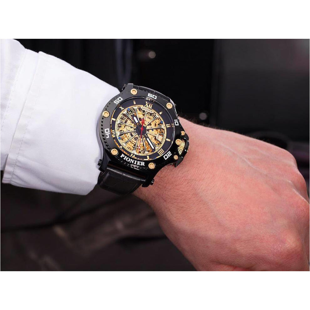 TUFINA GERMANY BARCELONA PIONIER BLACK | GOLD Watch