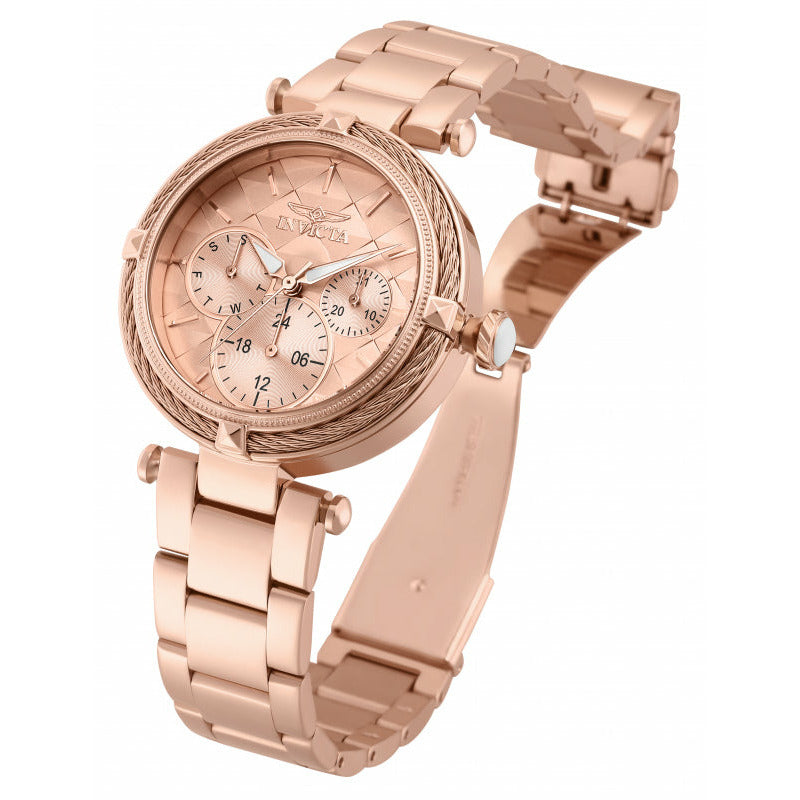 INVICTA Women's Bolt Steel 36mm Geometric Rose Gold Watch