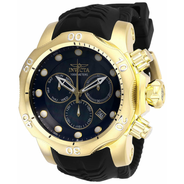 INVICTA Men's Venom Chronograph 1000m Silicone Black/Gold 54mm Watch
