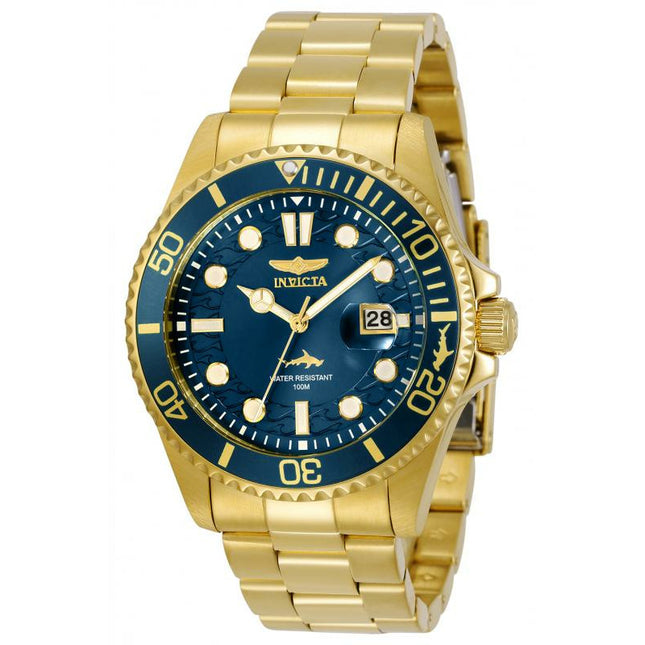 INVICTA Men's Shark Hammerhead Pro Diver 43mm Gold Blue Watch