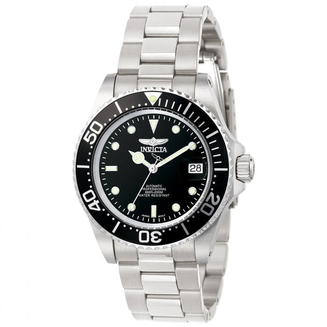 INVICTA Men's 43mm Pro Diver Automatic Silver/Black 200m Watch