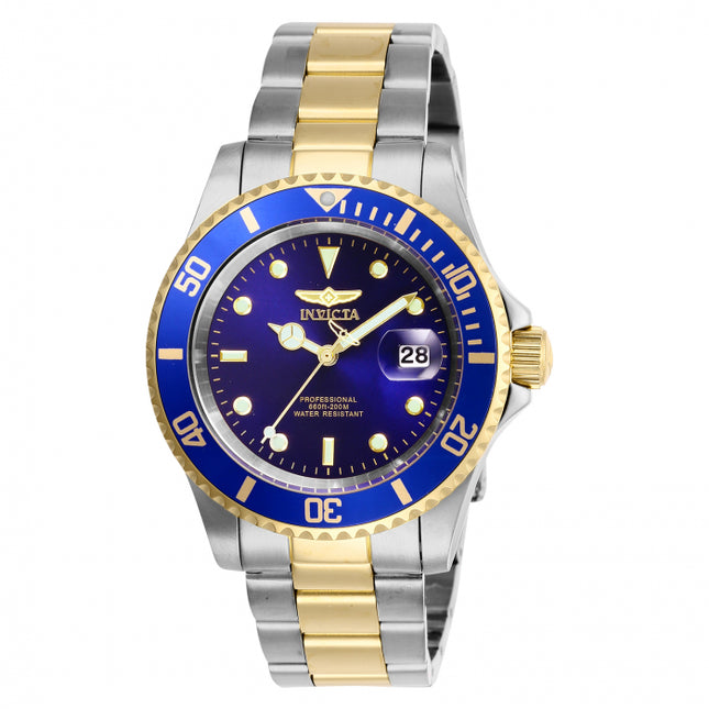 INVICTA Men's Pro Diver Sea Urchin 200m 40mm Oyster Bracelet Watch Two Tone/Blue