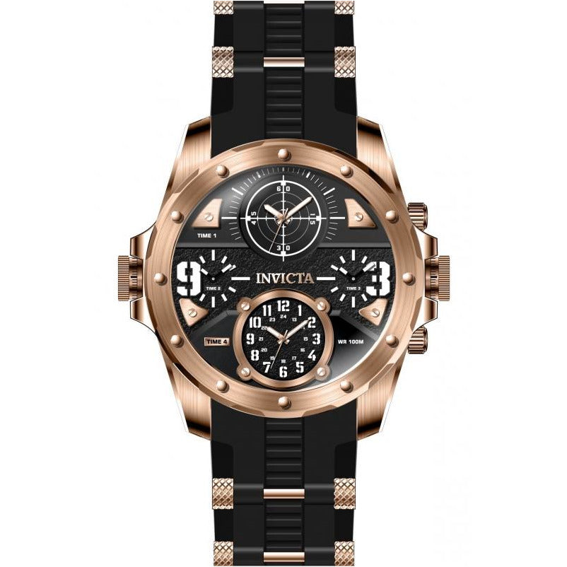 INVICTA Men's Coalition Forces Multi Time Zone Rose Gold Watch