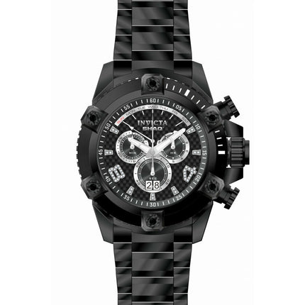 INVICTA Men's SHAQ Chronograph 60mm Steel Black Ionic 45 Diamonds Watch