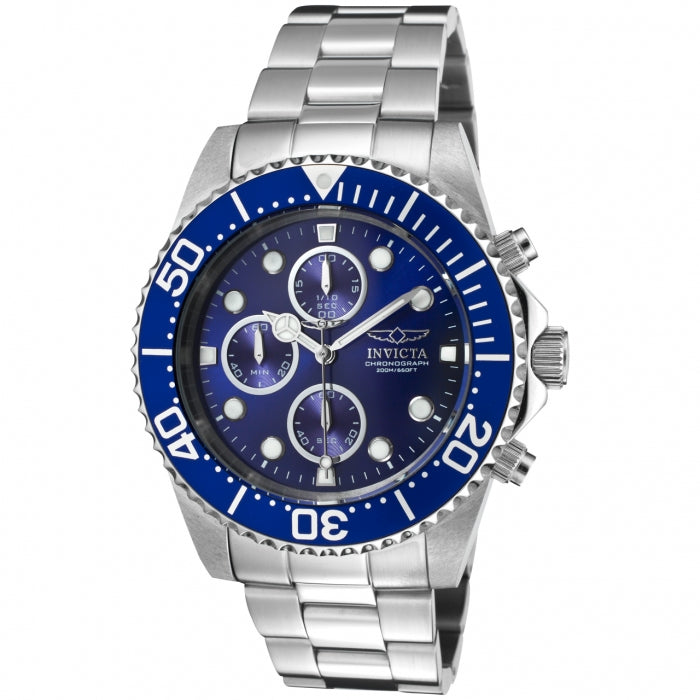 INVICTA Men's Sea Dweller Pro Diver 43mm Silver/Blue Dial Watch