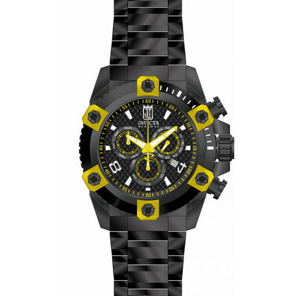 INVICTA Men's Jason Taylor Ltd Edition Chronograph Ionic Black/Yellow Watch