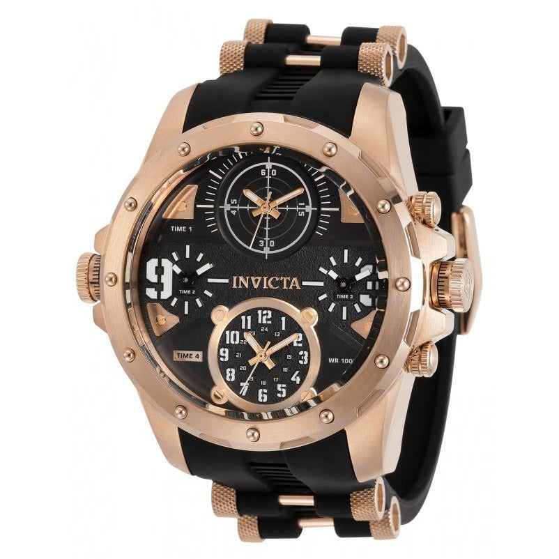 INVICTA Men's Coalition Forces Multi Time Zone Rose Gold Watch