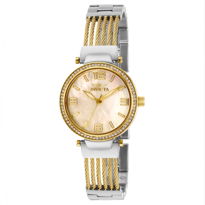 INVICTA Women's Bolt Cable Strap 30mm Gold/Silver Watch