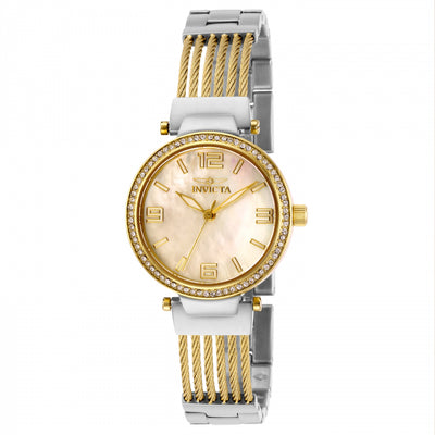 INVICTA Women's Bolt Cable Strap 30mm Gold/Silver Watch