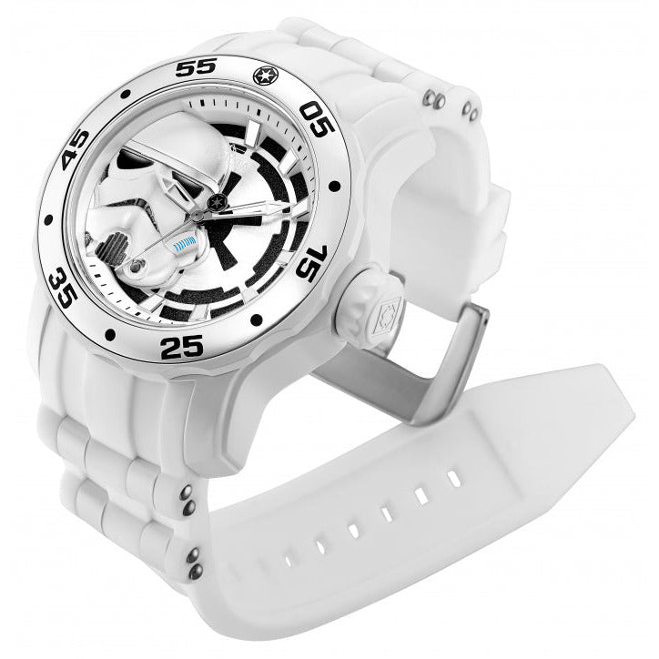 INVICTA Men's STAR WARS Stormtrooper White Silicone Steel Infused Watch