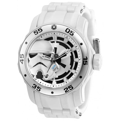 INVICTA Men's STAR WARS Stormtrooper White Silicone Steel Infused Watch