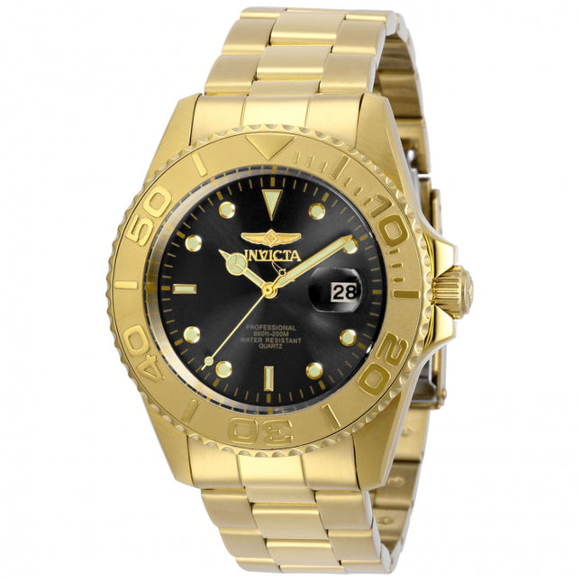 INVICTA Men's Pro Diver 43mm Full Gold/Black Watch