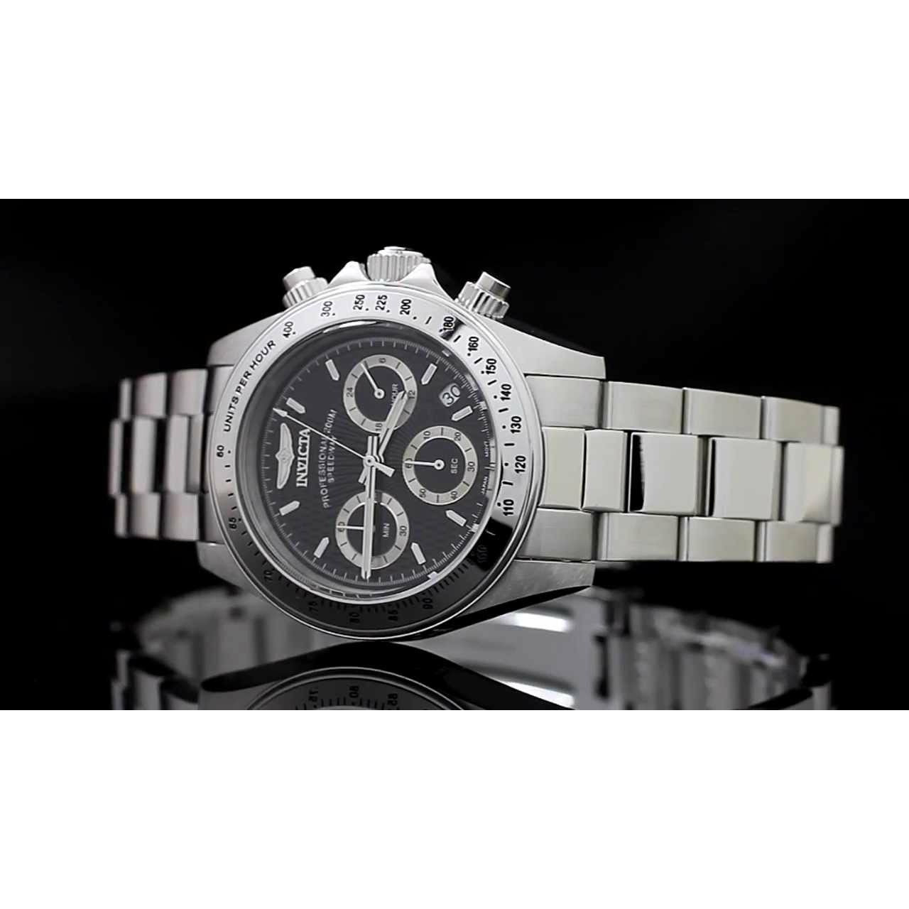 INVICTA Men's Speedway 39.5mm Silver/Black Watch