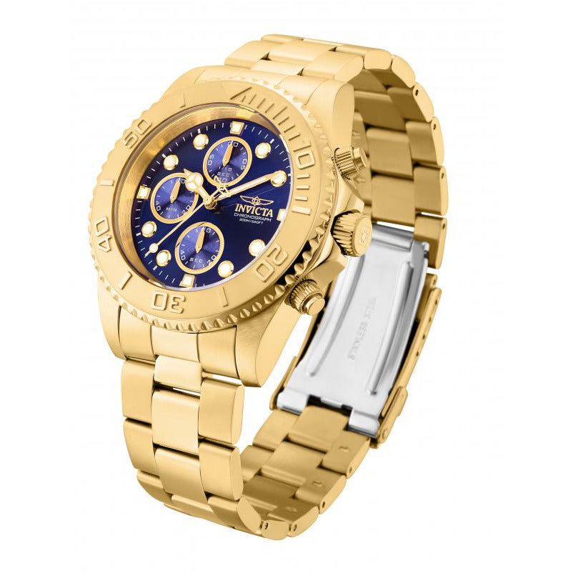 INVICTA Men's Pro Diver Deep Sea Gold Tone 200m Blue Watch