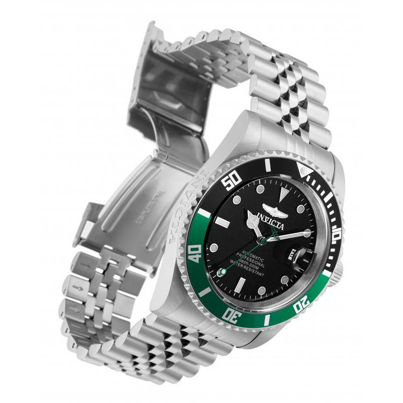INVICTA Men's 42mm Jubilee Automatic Pro Diver Silver/Black/Green Watch