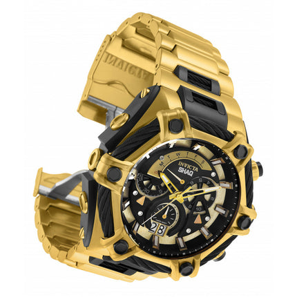 INVICTA Men's SHAQ Chronograph 60mm Steel Gold/Black Cable Infused Watch