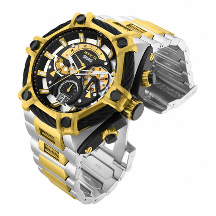 INVICTA Men's SHAQ Chronograph 60mm Steel Gold/Silver Cable Infused Watch
