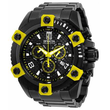 INVICTA Men's Jason Taylor Ltd Edition Chronograph Ionic Black/Yellow Watch