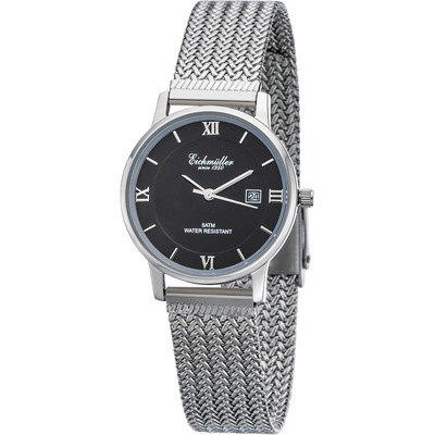 EICHMULLER since 1950 Mesh Strap Lady, Silver/Black Watch