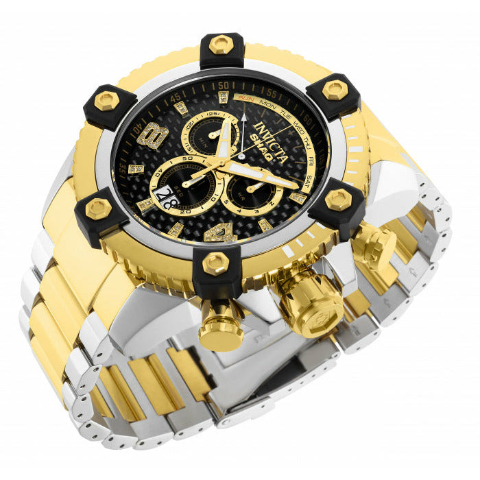 INVICTA Men's SHAQ Diamond Chronograph 60mm Steel/Two Tone 45 Diamonds Watch