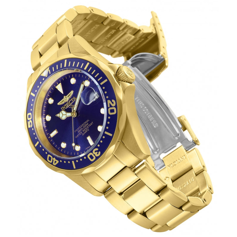 INVICTA Men's Pro Diver 38mm Watch Gold/Blue