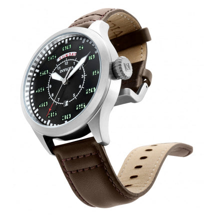 INVICTA Men's Aviator Classic Date Vintage Flyboy Pilot Leather Watch