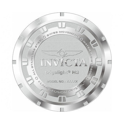 INVICTA Men's Luminary trigalight H3 52mm Chronograph Black Watch