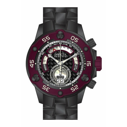 INVICTA Men's SHAQ 52mm Glass Fiber Black/Burgandy Diamond Edition Watch
