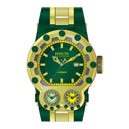 INVICTA Men's Reserve MAGNUM TRIA AUTOMATIC Leprachaun Green/Gold 52mm Watch