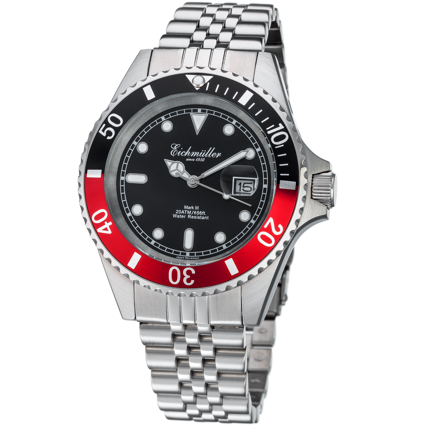 EICHMULLER since 1950 Mark III Diver 20ATM Silver/Pepsi Watch