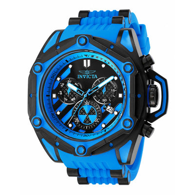 INVICTA Men's Sea Monster Chronograph Silcone Halogen Blue/Black 54mm Watch