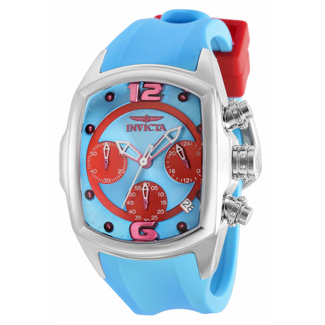 INVICTA Women's Lupah Colourific Puppy Chronograph 36mm Light Blue/Red Watch