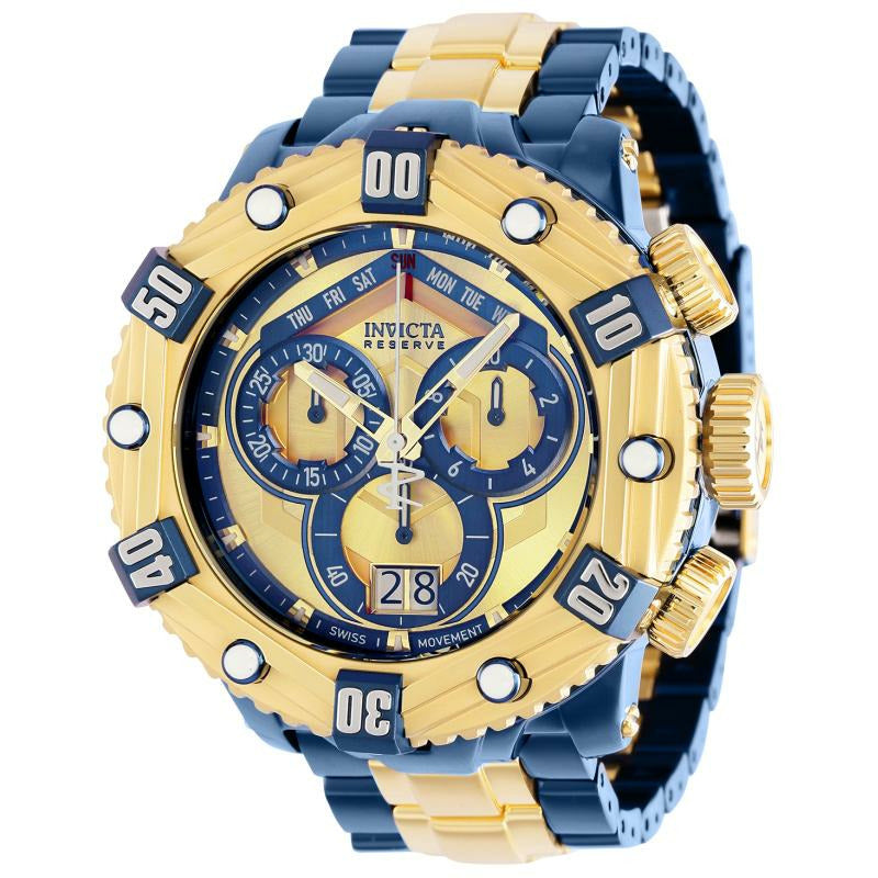 INVICTA Men's Huracan 18k Gold Plated/Dark Blue Watch