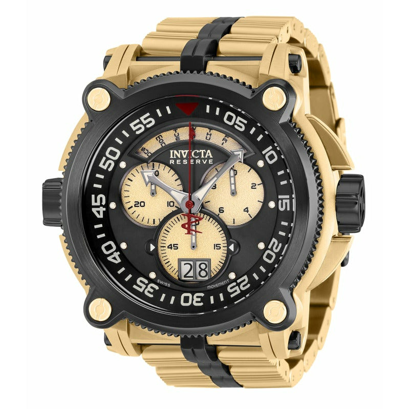 INVICTA Men's Sea Hunter Warrior Black/Gold Watch