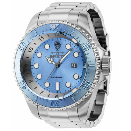 INVICTA Men's Hydromax 1000m 52mm Silver/Baby Blue Watch