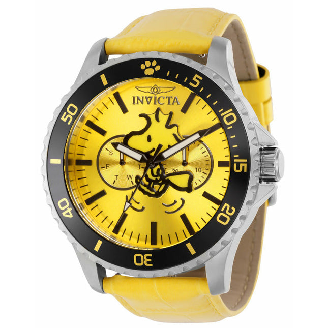 INVICTA Men's Character Collection Snoopy Woodstock Yellow 48mm Watch + Free Straps