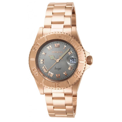 INVICTA Women's Classic Date Diver 40mm Rose Gold/Grey Watch