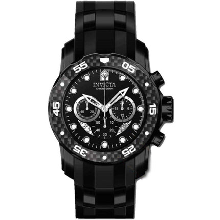 INVICTA Men's Pro Diver Colossus Carbon Fiber Chronograph 48mm Black/Silicone Strap Watch