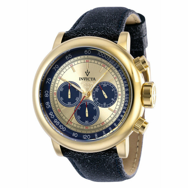 INVICTA Men's Vintage Chronograph Blue/Gold Watch