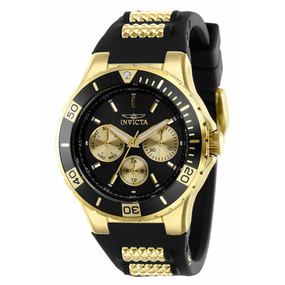 INVICTA Women's Aviator 38mm Black/Gold Watch