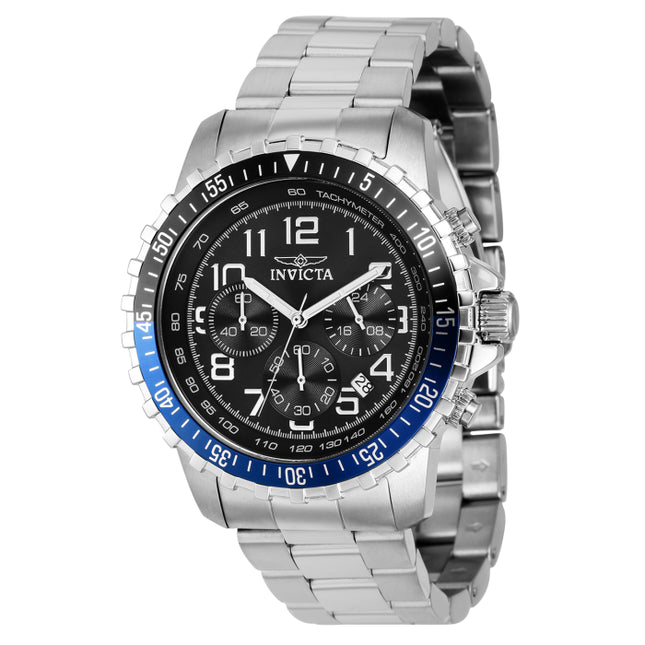 INVICTA Men's 45mm Classic Sport Chronograph Black/Blue Watch