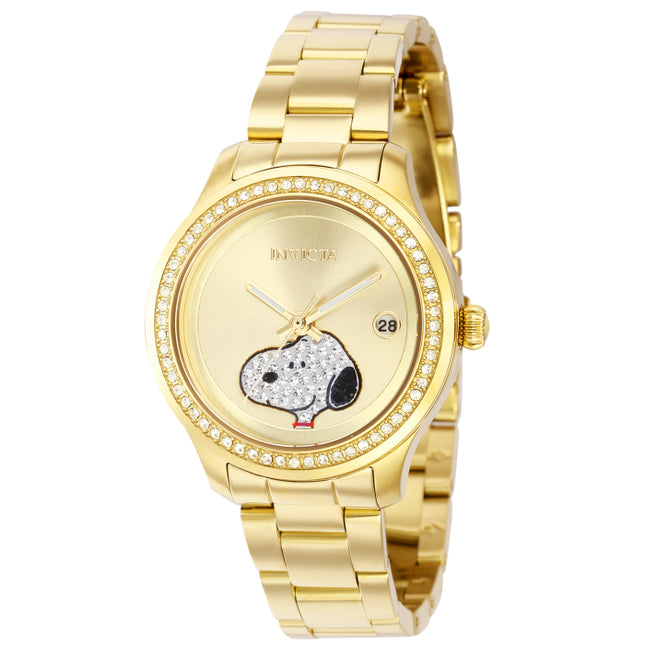 INVICTA Women's Character Collection Snoopy Gold 34mm Watch