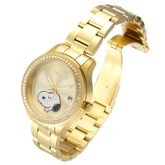 INVICTA Women's Character Collection Snoopy Gold 34mm Watch