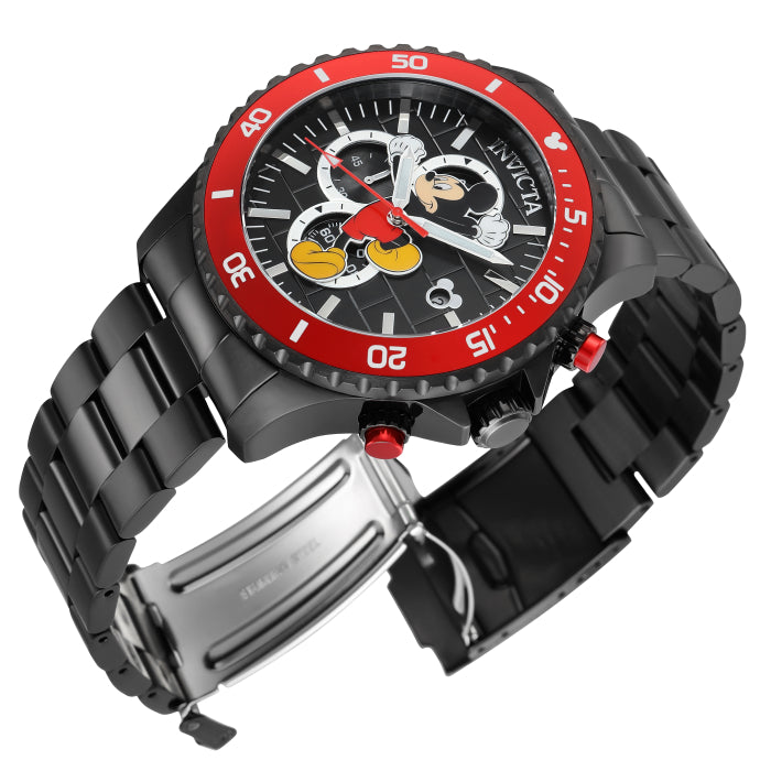 INVICTA Men's Disney Climbing Mickey Ltd Edition Chronograph 48mm Black/Red Watch