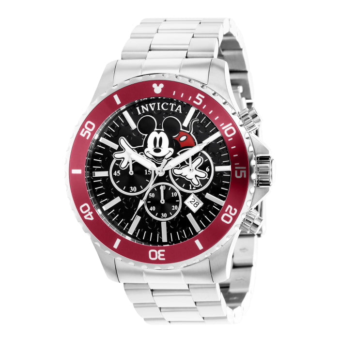 INVICTA Men's Disney Limited Edition Mickey Mouse 48mm Chronograph Steel/Red Watch
