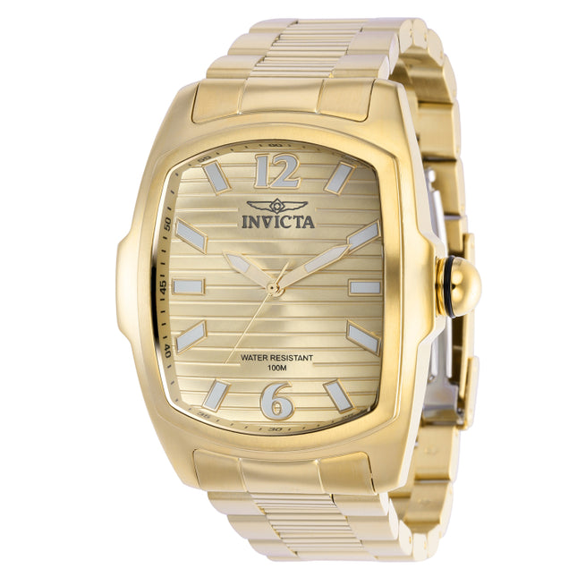 INVICTA Men's Lupah Elegance Classic Grooved Gold 47mm Watch