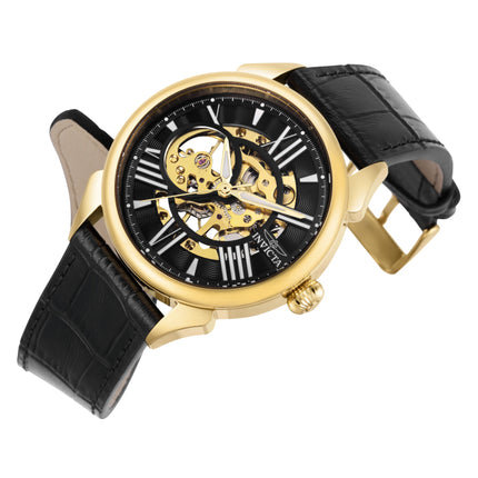 INVICTA Men's Classic Vintage Automatic 42mm Gold/Black Leather Watch