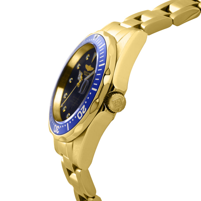 INVICTA Men's Pro Diver 37.5mm Full Gold/Blue 200m Sea Urchin Watch